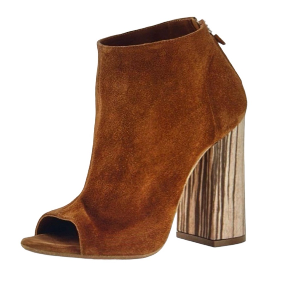 Alberto Fermani Open toed Suede Booties
